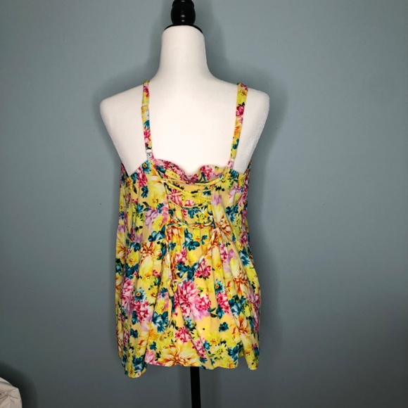 Fit And Flare Rayon Slub Lace-Up Back Tank 2X - Picture 5 of 10